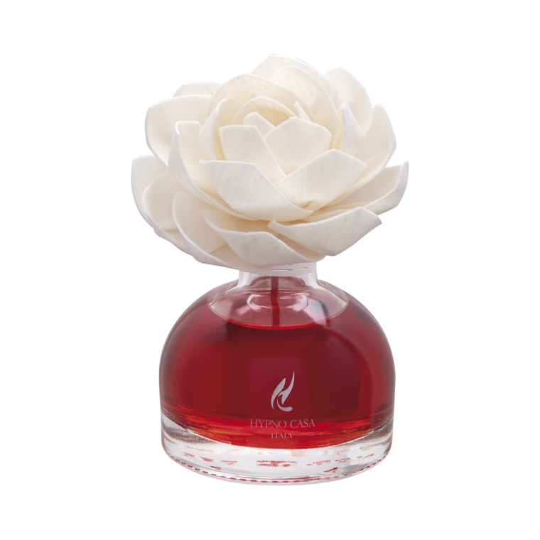 Diffusore con fiore Rosa Rosso Divino