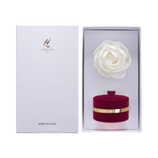 Diffusore con fiore Rosa effetto velluto cofanetto gift Melograno 60 ML