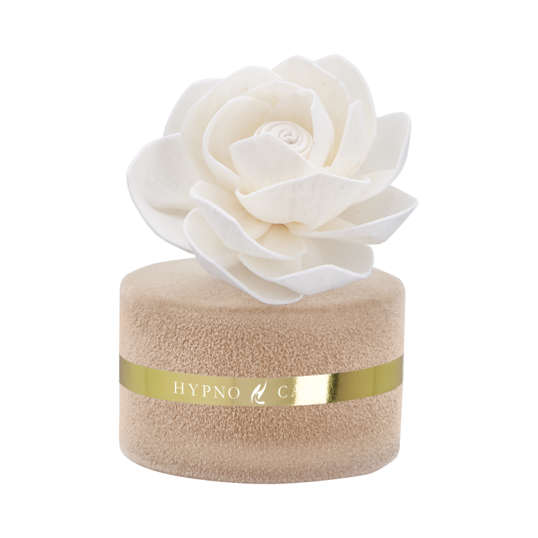 Diffusore con fiore Rosa effetto velluto cofanetto gift Sandalo Nobile 60 ML