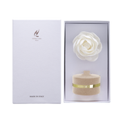 Diffusore con fiore Rosa effetto velluto cofanetto gift Sandalo Nobile 60 ML