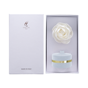 Diffusore con fiore Rosa effetto velluto cofanetto gift Acqua Marina 60 ML