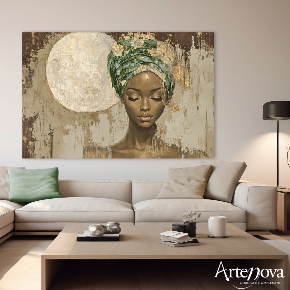 Figurativo moderno African Green shades 100x150