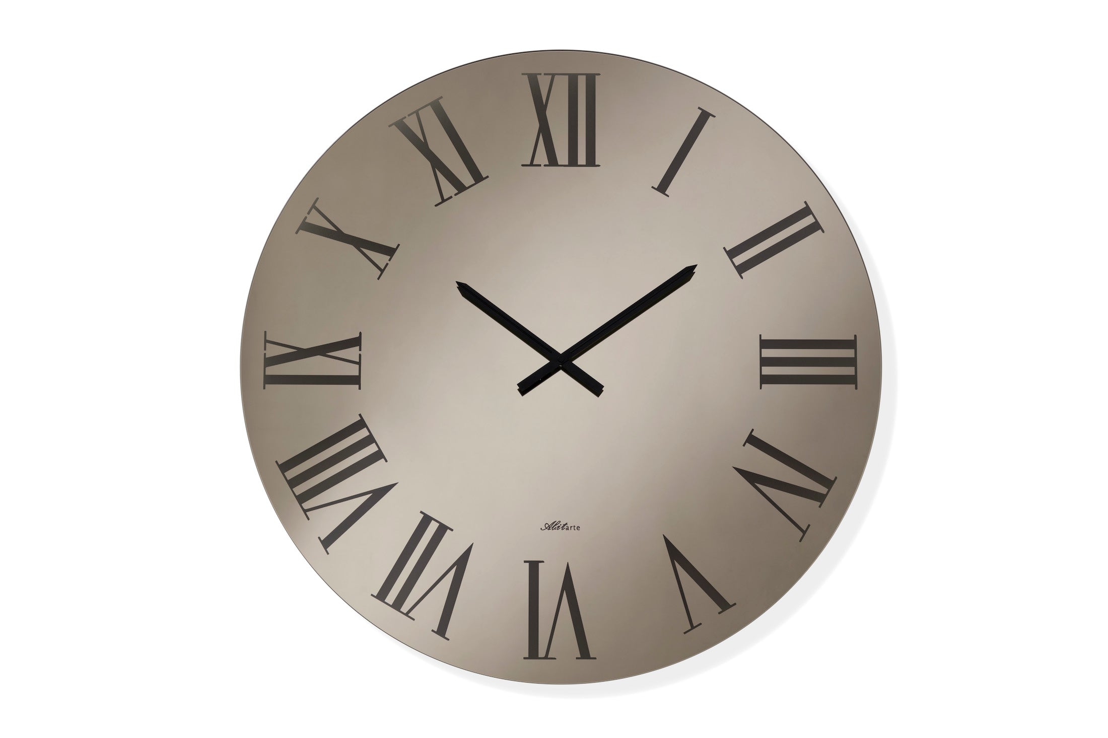 ABITARTE OROLOGIO  VEGA  DA PARETE IN SPECCHIO BRONZO NUMERI SABBIATI