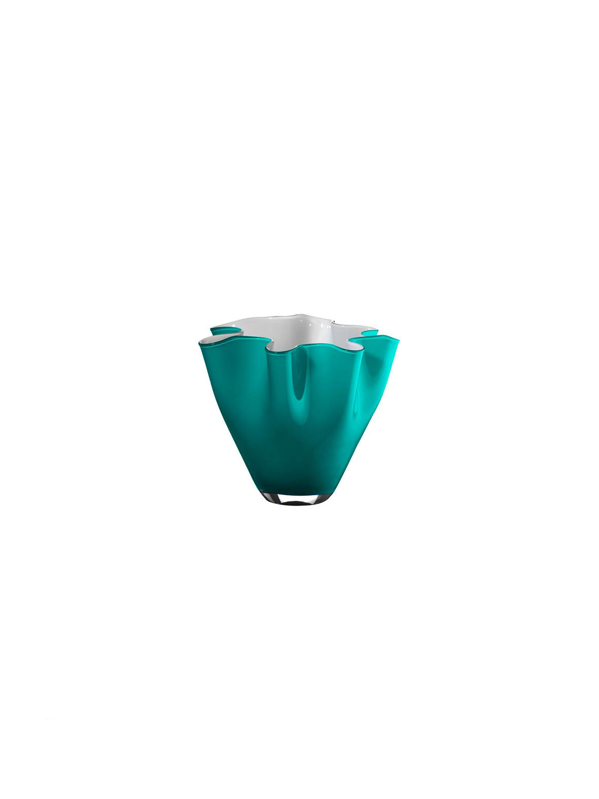 Vaso Onlylux Wave  Cachepot  Baltic Green H 13 CM