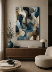 Quadro moderno Astratto Stone Petrol blue