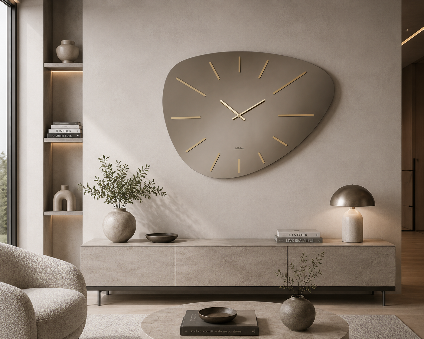 ABITARTE OROLOGIO  STORY  DA PARETE IN SPECCHIO BRONZO LUCIDO