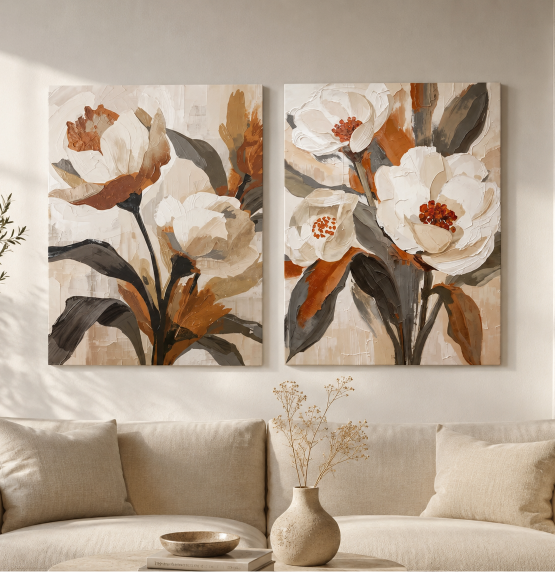 Quadro moderno floreale Sfumature d'Autunno