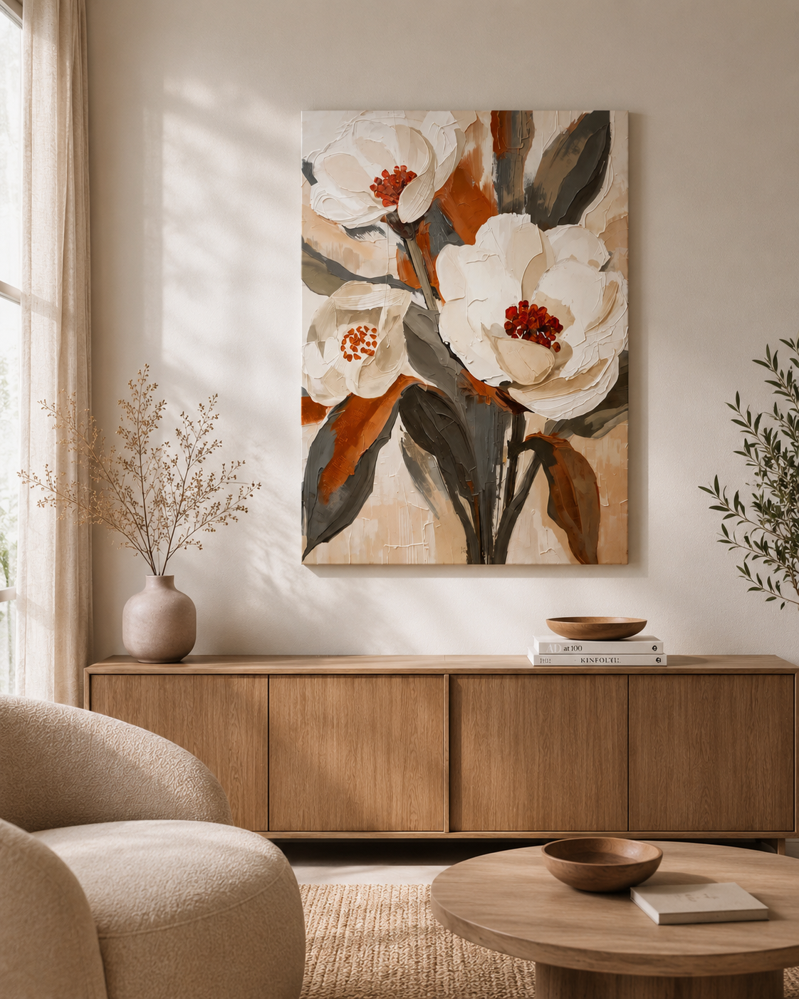 Quadro moderno floreale Sfumature d'Autunno 2