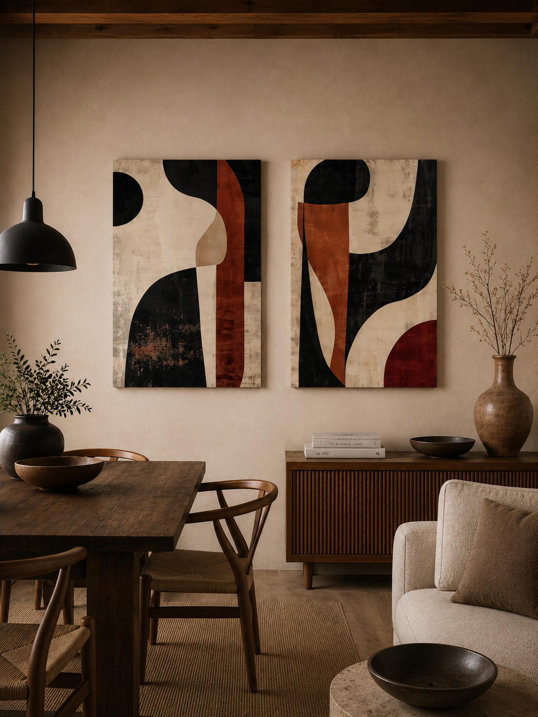 Quadro moderno Astratto Terra Nera