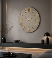 ABITARTE OROLOGIO DA PARETE IN SPECCHIO MIRA BRONZO E ORO