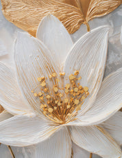 Quadro moderno floreale Gold Bouquet cornice minimal oro