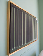 Quadro moderno Astratto Green Lines cornice oro minimal