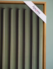 Quadro moderno Astratto Green Lines cornice oro minimal