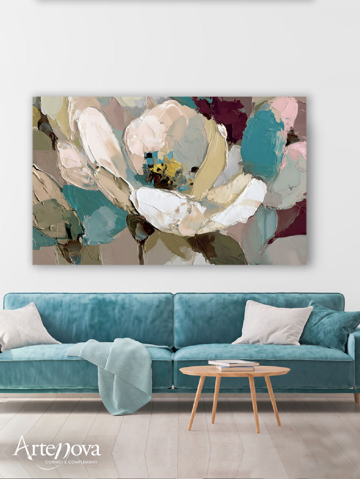 Quadro moderno floreale Ottanio