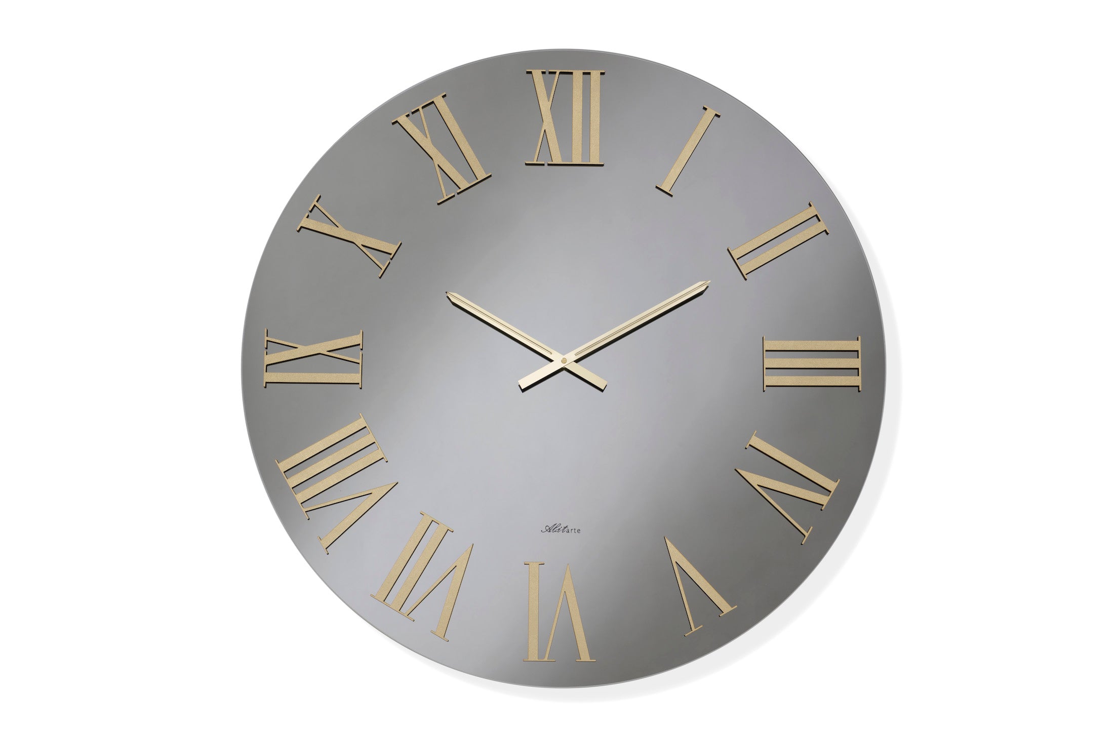 ABITARTE OROLOGIO DA PARETE IN SPECCHIO MIRA FUME' E ORO