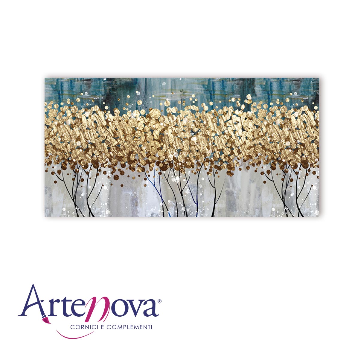 Quadro moderno floreale Golden tree