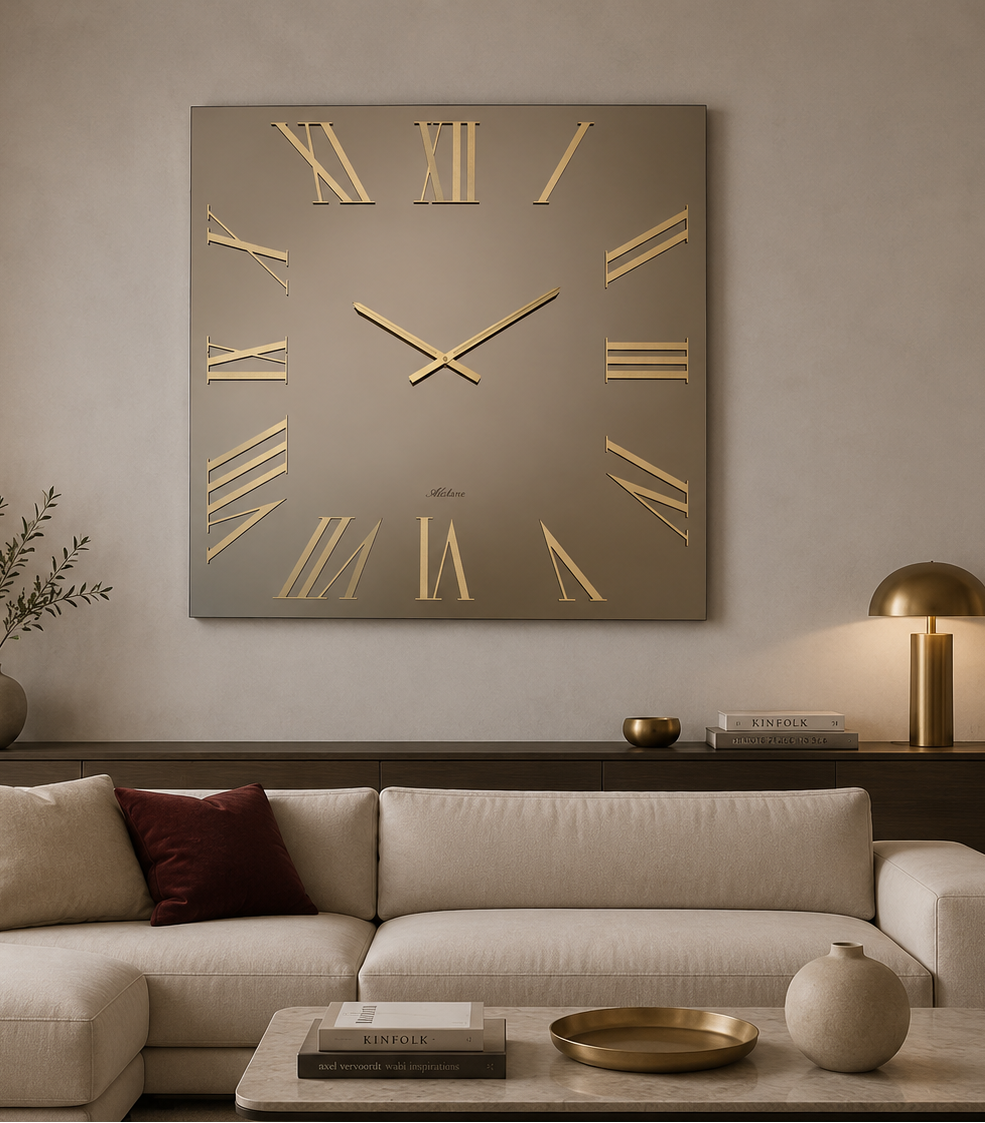 ABITARTE OROLOGIO  MINERVA  DA PARETE IN SPECCHIO LUCIDO BRONZO
