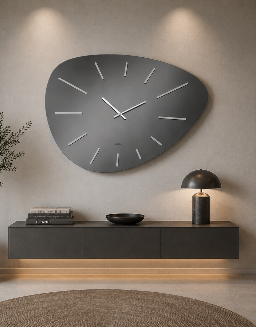 ABITARTE OROLOGIO  STORY  DA PARETE IN SPECCHIO LUCIDO FUME'