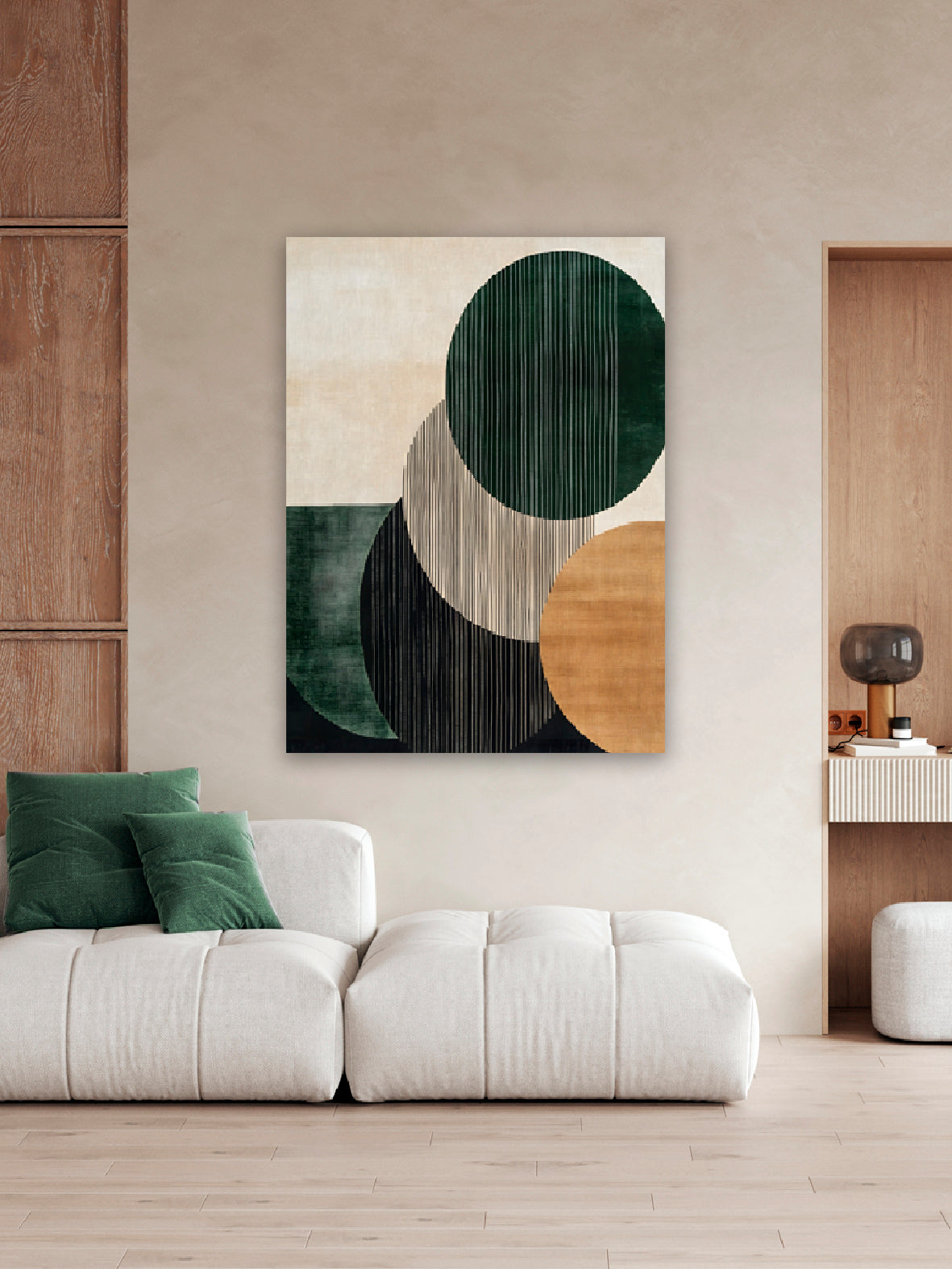 Quadro moderno Astratto Geometric Green