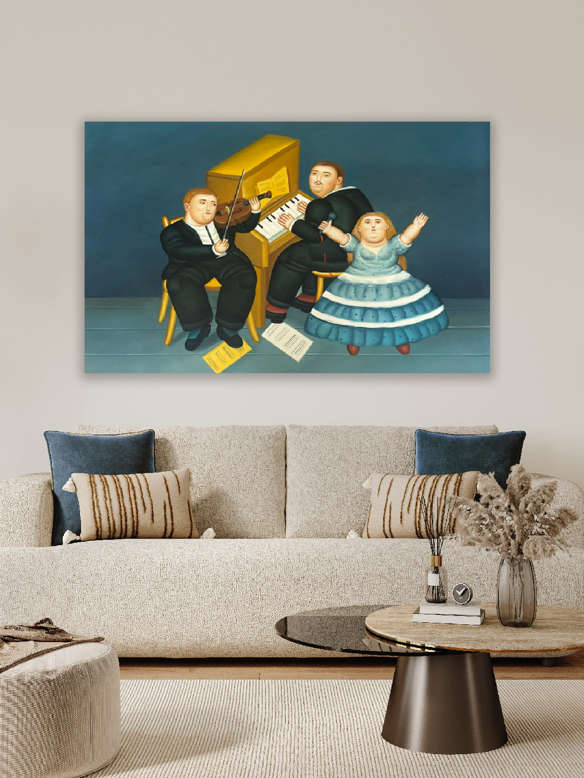 Fernando Botero i MUSICISTI  tela stampata canvas