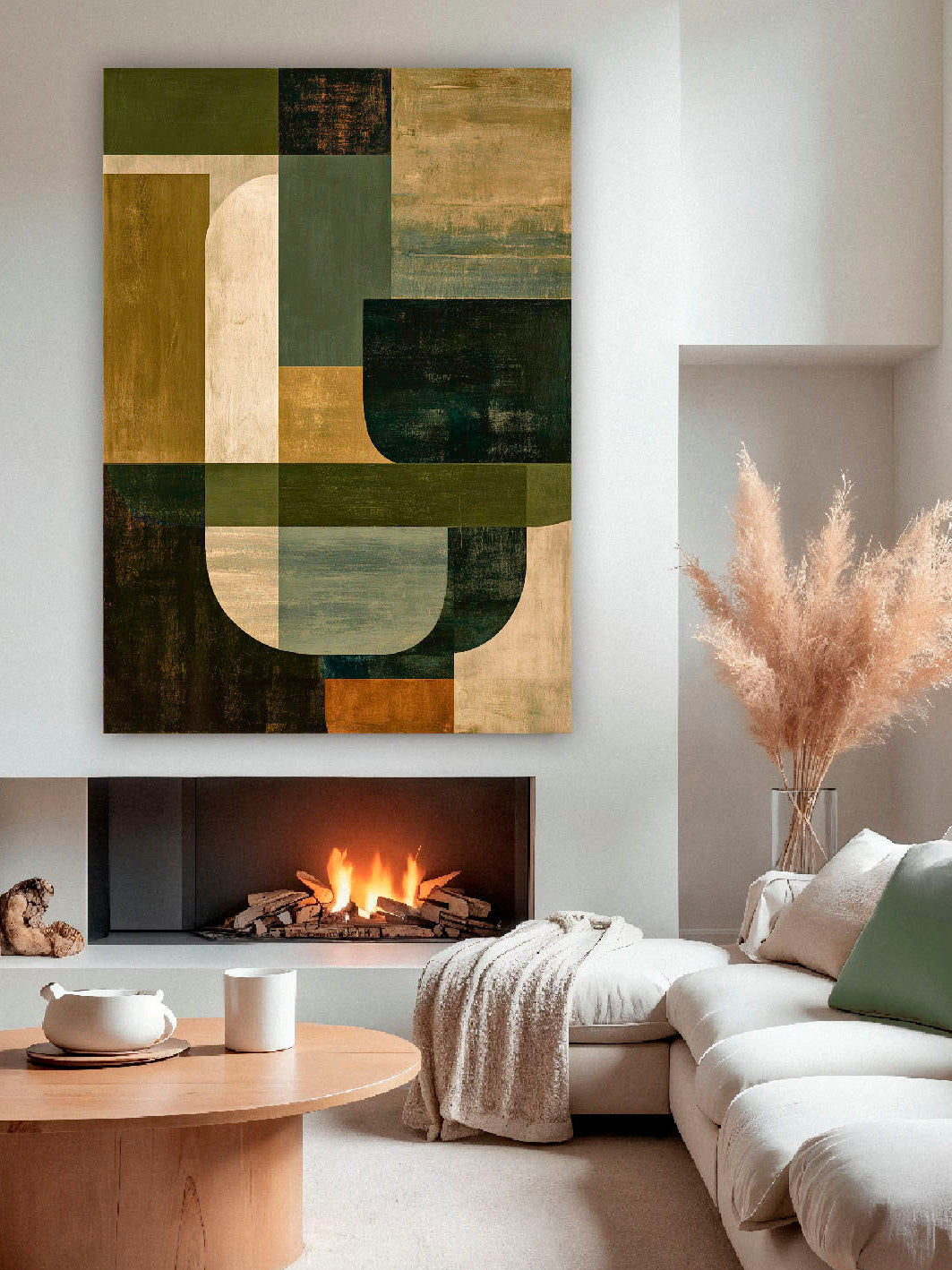 Quadro moderno Astratto Geometric Green 6