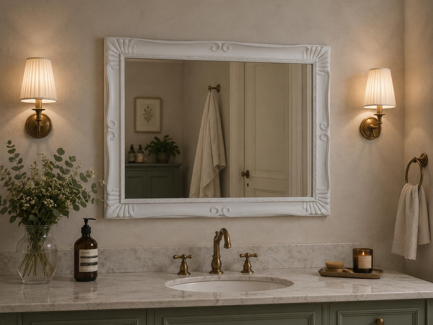 Specchiere Barocco mod 8359 bianco apaco