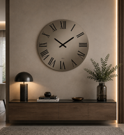 ABITARTE OROLOGIO  VEGA  DA PARETE IN SPECCHIO BRONZO NUMERI SABBIATI