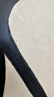 Quadro Dipinto Astratto Ordine Silenzioso cornice nera