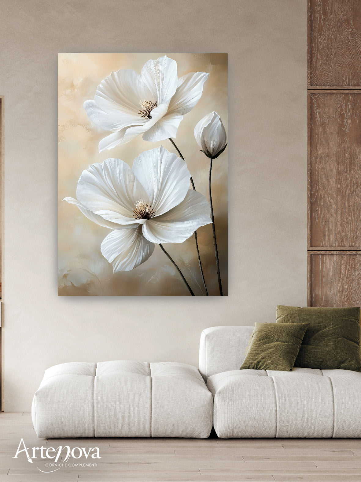 Quadro moderno floreale White Flowers
