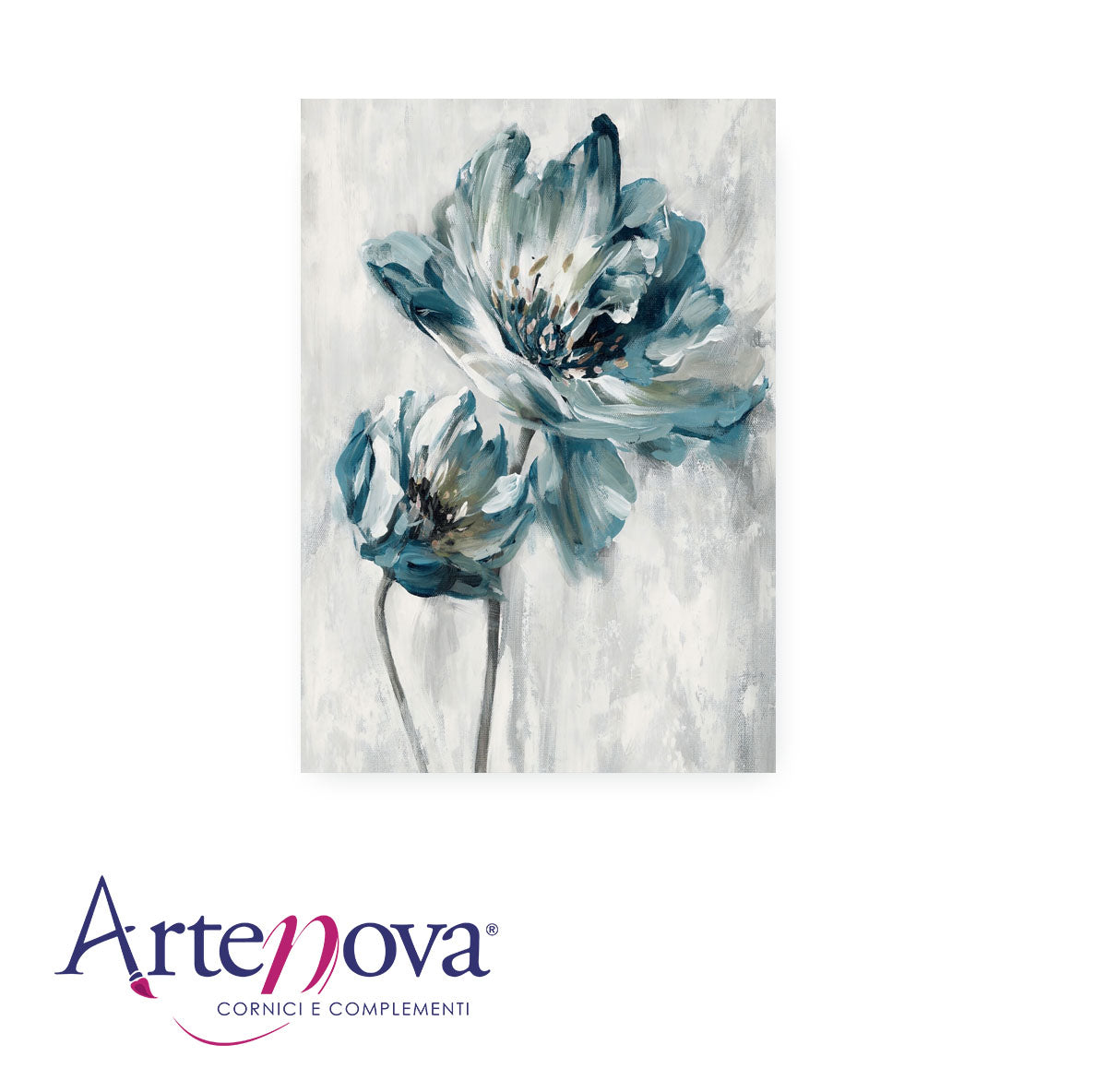 Quadro moderno floreale Blue Flower