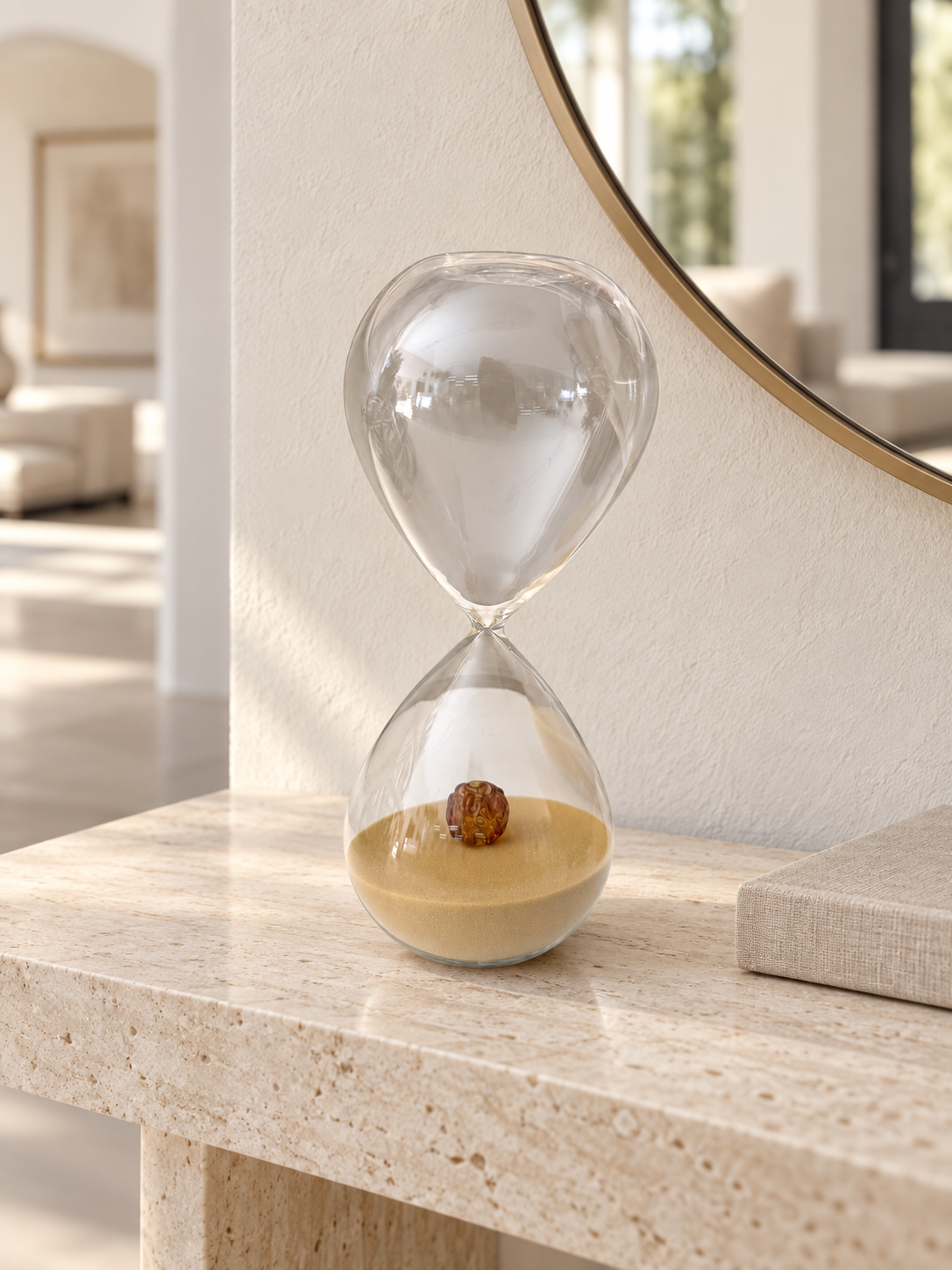 Clessidra OnlyLux - Il nodo  dell'Amore 20cm Ambra
