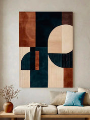 Quadro moderno Astratto Geometric ottanio 2