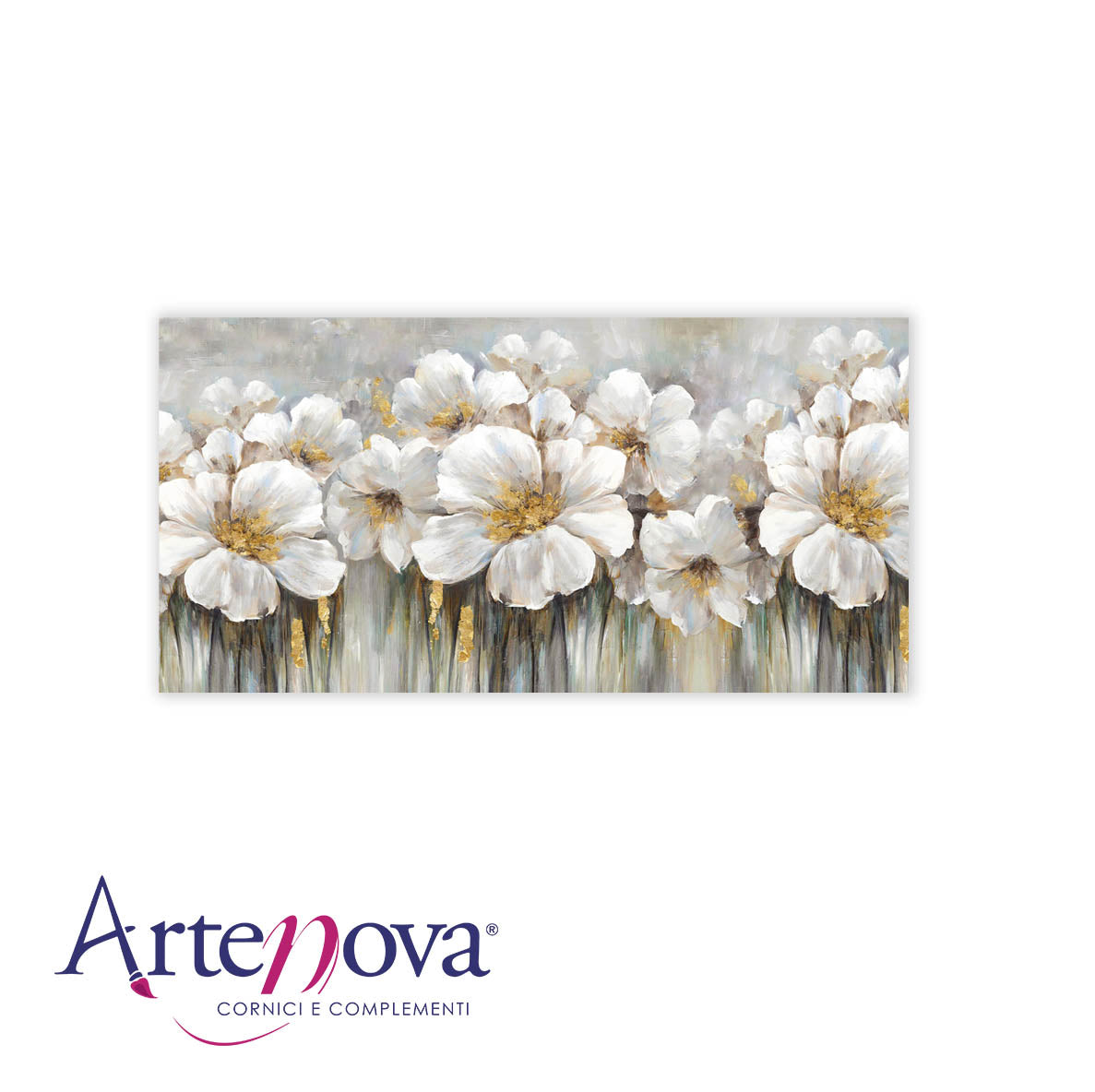 Quadro moderno floreale Gold Bouquet 2
