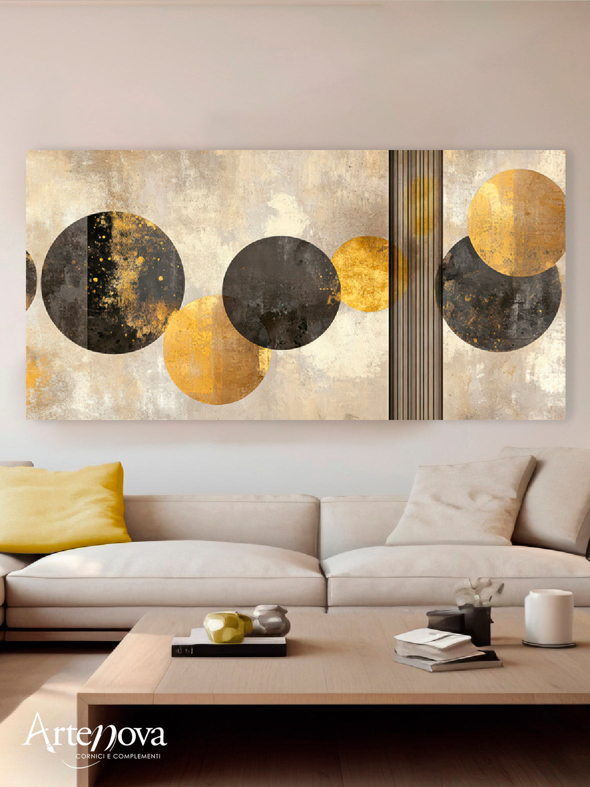 Quadro moderno Astratto Gold Balls
