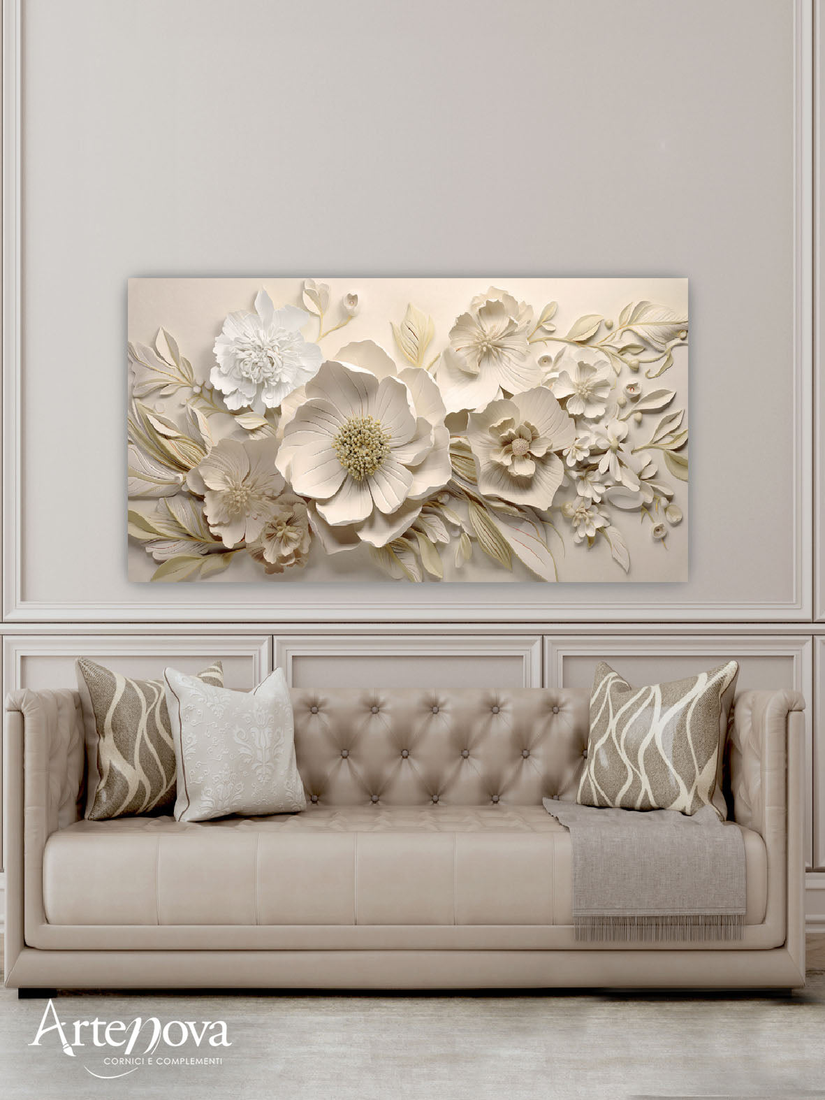 Quadro moderno Gold Flowers