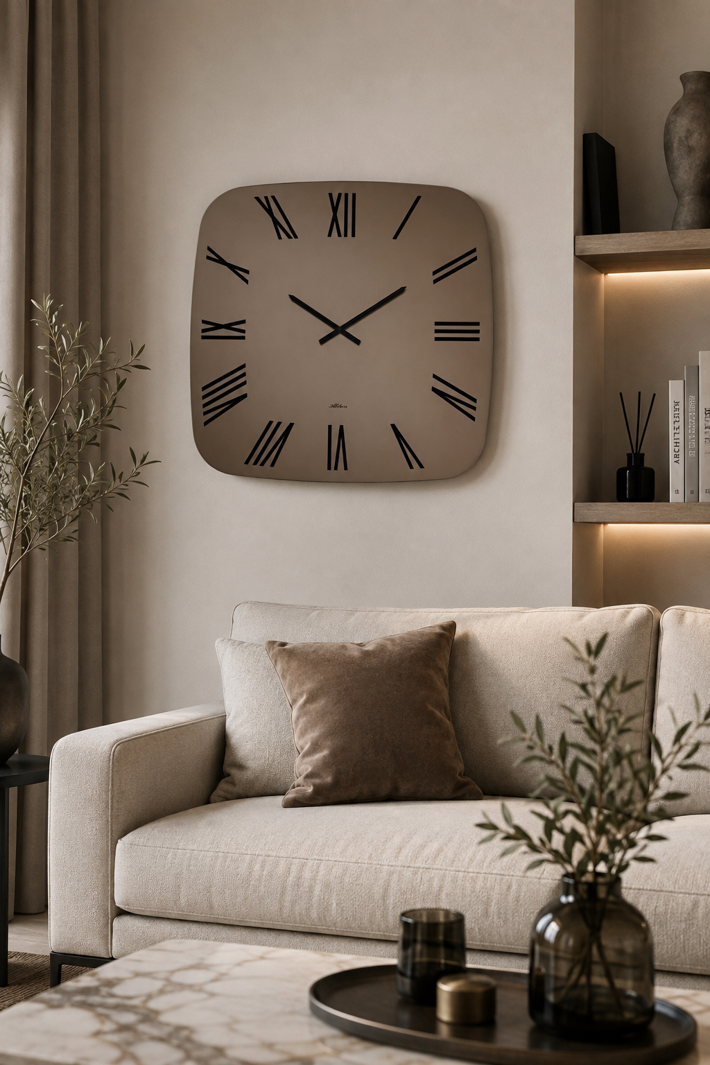 ABITARTE OROLOGIO  INFINITY DA PARETE IN SPECCHIO BRONZO SATINATO