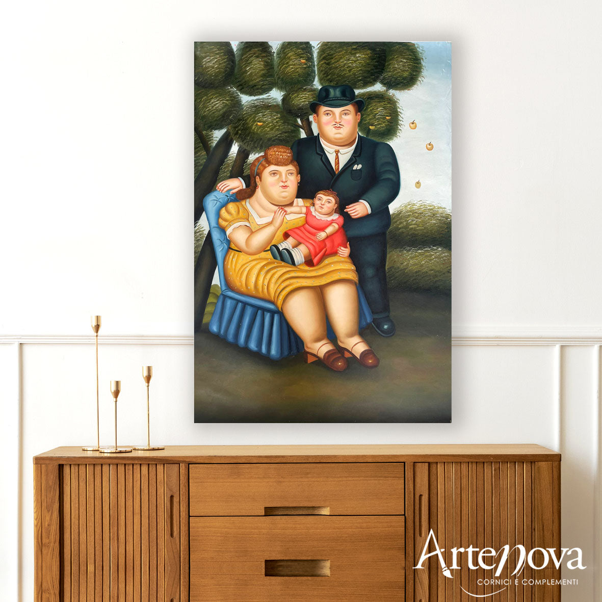 Fernando Botero la FAMIGLIA tela stampata canvas