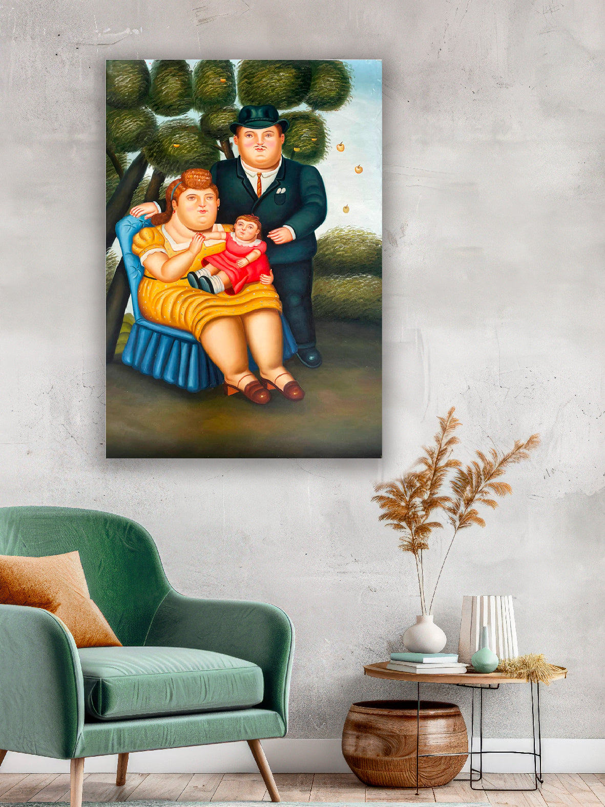 Fernando Botero la FAMIGLIA tela stampata canvas