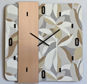 Orologio da Parete Abitarte  Moderno Linear  Ficus Grigio