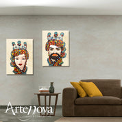 Quadro Testa Di Moro-M322 Donna