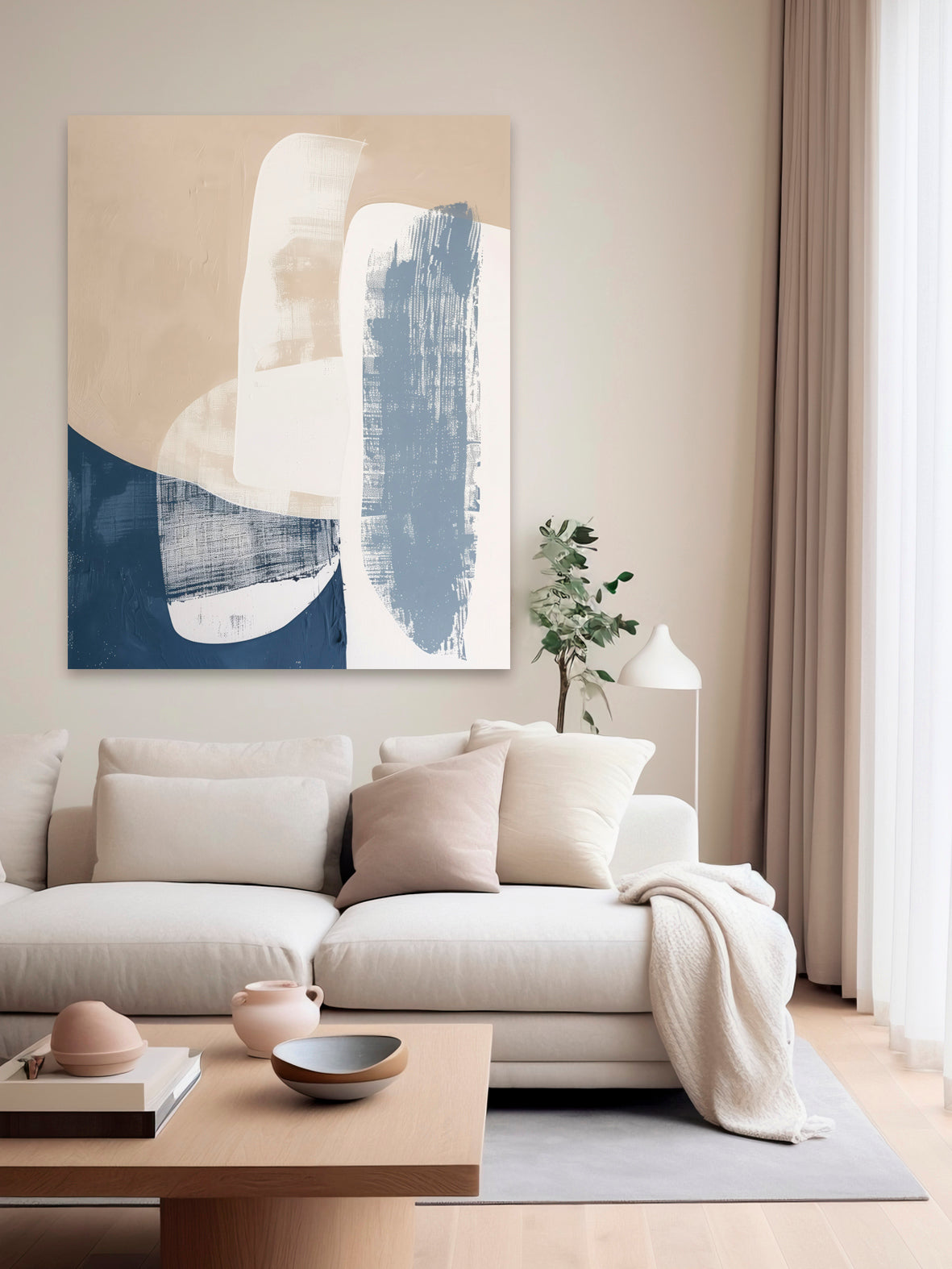 Quadro moderno Astratto Orizzonte Blu 2