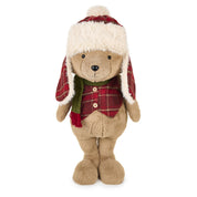 Orso Nuvola di stoffa  con cappello sherpa 91 cm