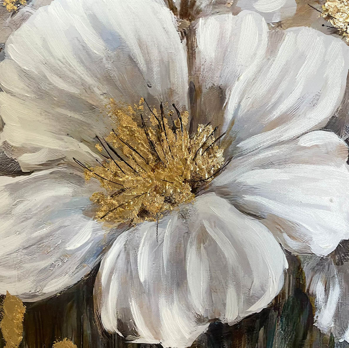 Quadro moderno floreale Gold Bouquet 2