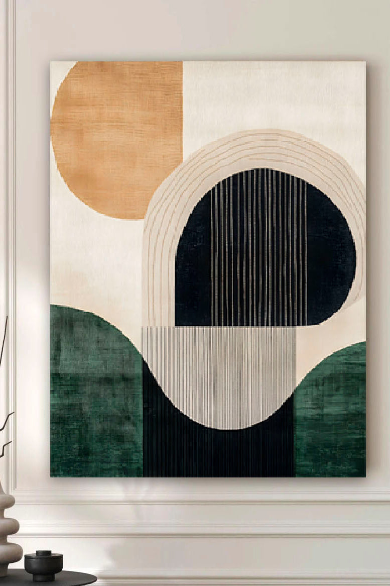 Quadro moderno Astratto Geometric Green 2