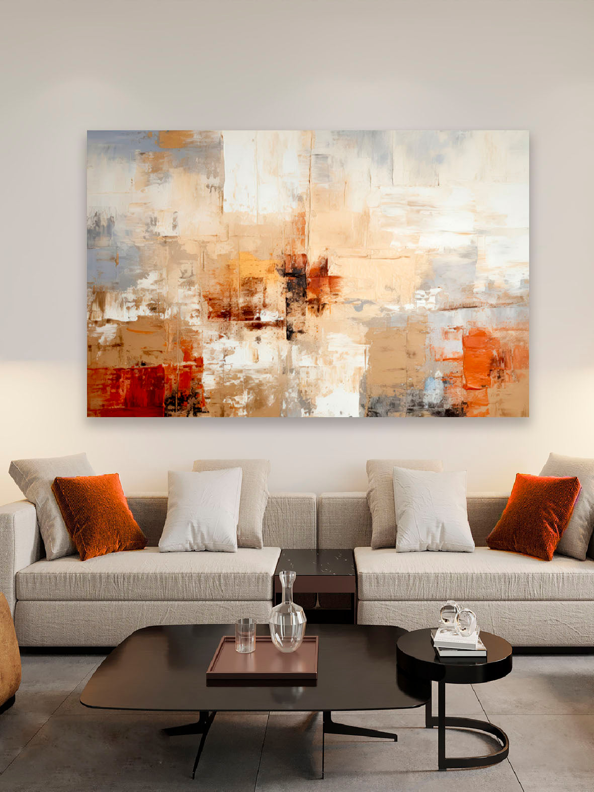Quadro moderno Astratto Orange Shades