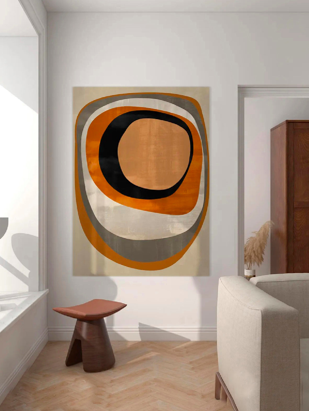Quadro moderno Astratto Turns Orange