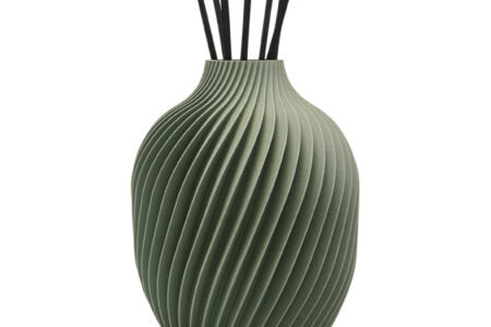 Confezione Regalo diffusore a bastoncino vaso verde salvia + ricarica Latte & Ambra Dolce